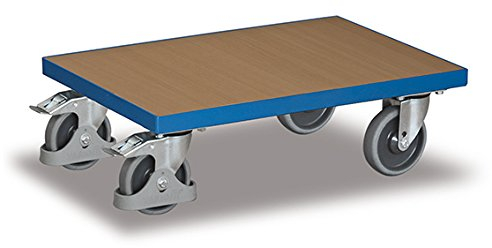 Euro System Roller mit Boden RAL5010 Enzianblau Rollwagen Kastenroller
