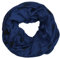 hochwertiger Damen Loop Schal mit hohem Baumwollanteil (Herz blau)