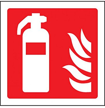 Caledonia Schilder 11018 C Feuerlöscher-Symbol, Zeichen, starrer Kunststoff, C: 150 mm x 150 mm