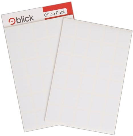 Blick Labels, White, Self Adhesive Stickers Office Pack, Rectangular, 19mm x 25mm, 1200 Labels, for Home, Office, Family, School, Letters, Address