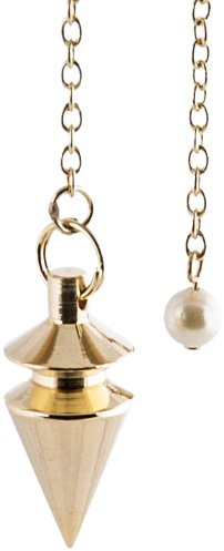 Berk PE-1461 Radiästhesie - Pendel, Messing vergoldet mit Kette