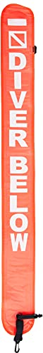Scuba Wahl Tauchen 4 'Oberfläche Signal Tube mit Kunststoff-Clip, Orange