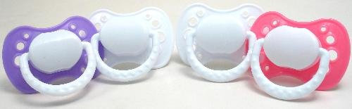 Griptight - Ciucci sanitari a ciliegia in silicone; da 0 mesi in poi; in confezione da 4