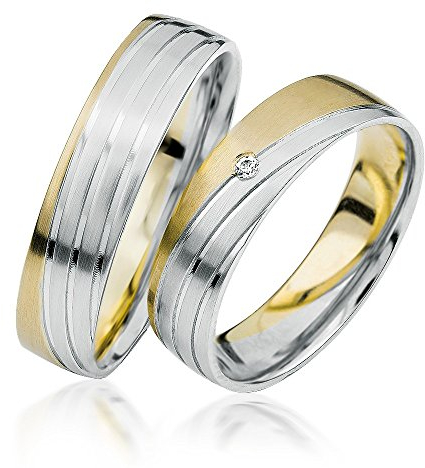 CELIK TRAURINGE 585er EHERINGE 14 KARAT GELB- & WEIßGOLD J937