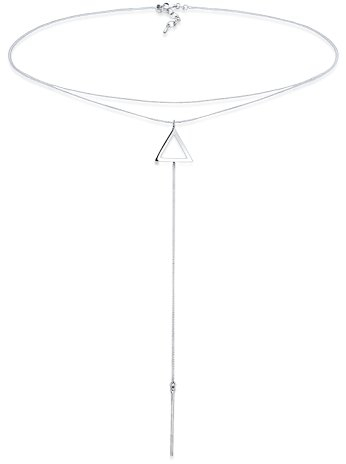 Elli Halskette Damen Choker Y-Kette Dreieck Geo Look in 925 Sterling Silber