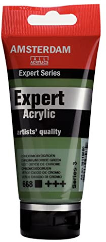 Amsterdam Expert Series Acrylic Paint Tube - 75 ml Chromium Oxide Vert (668) - Corps lourd, excellente résistance à la lumière, finition satinée durable