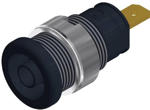 SKS Hirschmann SEB 2610 F4,8 Sicherheits-Laborfemale Buchse, Einbau vertikal Stift-Ø: 4mm black 1
