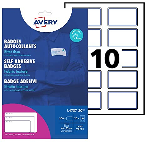 Avery L4787-20 Selbstklebende Namensschilder