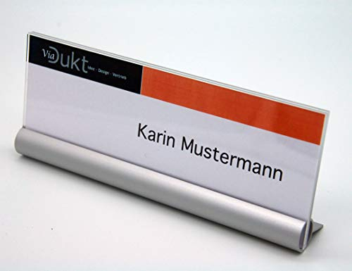 Tischaufsteller Namensschild LATON 5-er Set Aufsteller Tischschild 165x65mm