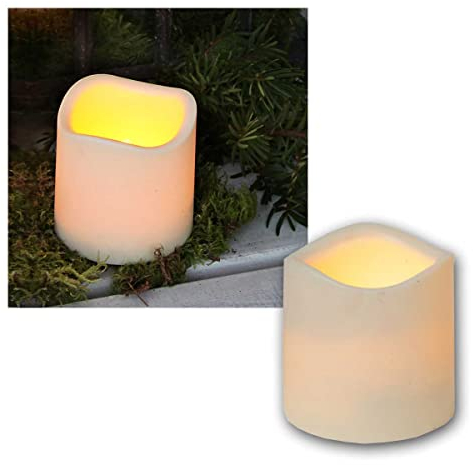 LED-Leuchtkerze aus Kunststoff, flackernd
