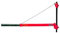 Excel CDF02453 Attacco a Palo per Paranco Elettrico, Rosso