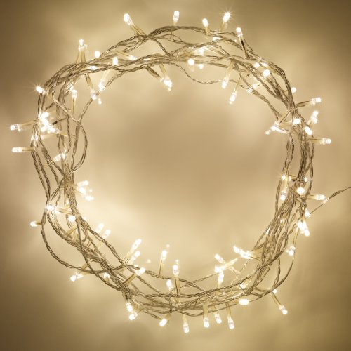 Lights4fun 200er LED Lichterkette warmweiß