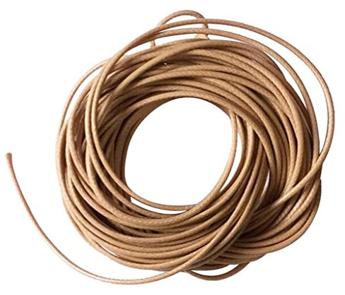 10m Long Ciré Nylon Coton Fil Chaîne De Cordon Tissu Accessoire Fabrication De Bijoux 1.5mm Choisir Couleur - Beige