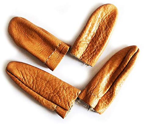 HAND ® Real Leather Thick Tough Craft Thumb and Index Finger Thimble/Protector - Pack of 2