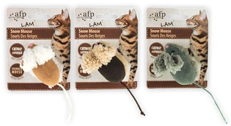 ALL FOR PAWS Lam Snow Maus Katzenspielzeug, 5 cm