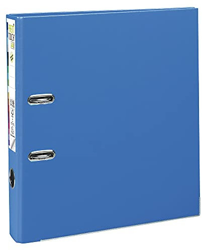 Exacompta 53142E Premium PP-Ordner Prem´Touch. 5 cm schmal DIN A4 Kunststoffbezug außen Papierbezug innen Rückenschild austauschbar Ringordner Aktenordner Briefordner Plastikordner blau