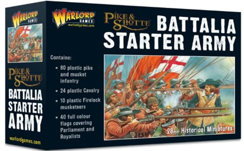 Warlord Games Battalia Starter Army - 28mm Scale Plastic Miniatures for Pike & Shotte Highly Detailed English Civil War Miniatures for Table-top Wargaming