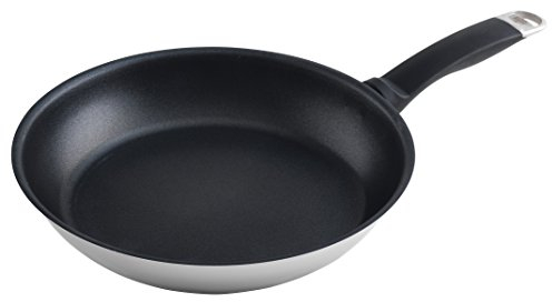 Kuhn Rikon Silver Star beschichtet Sartén, Acero Inoxidable, Plateado/Negro, 24 cm