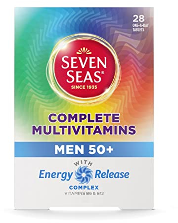 Seven Seas Complete Multivitamins For Men 50+, Energy Release Complex, 28 Tablets Tailored For Daily Health Maintenance, Vitamins & Minerals, 7 Key Benefits, Blend With Vitamin B6 & B12, D & Zinc