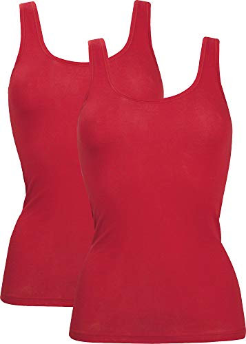 Con-ta Damen-Unterhemd 2er-Pack rot Größe 42