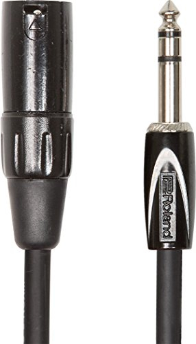 Cavo di Interconnessione Bilanciato Roland Black Series””Da Trs Maschio da 1/4” a Xlr Maschio, 1 M/3 Ft - Rcc-3-Trxm, Nero