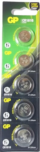 Blister de 5 x piles GP Original bouton CR1616 Lithium CR 1616 Lithium Battery expédié 48/72h felixmania®