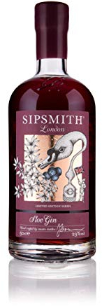 Sipsmith Sloe Gin - Handgepflückte Schlehen - Angesetzt im London Dry Gin - Für ein fruchtig-herbes Aroma - 29% - 500ml Einzelflasche