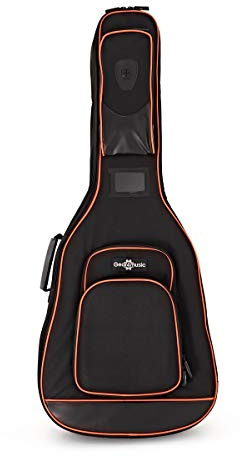 Gear4Music Pro Dreadnought-Akustikgitarrentasche | Strapazierfähiges Äußeres für zuverlässigen Schutz, komfortable 25mm-Polsterung, verstellbare gepolsterte Gurte