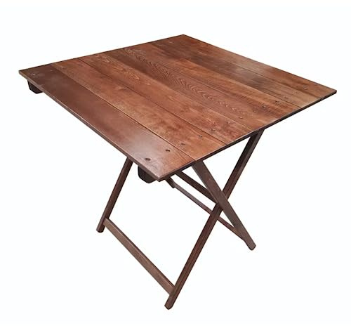 Aranaz Flexi-Tisch mit Brettern, zusammenklappbar und tragbar, für den Außenbereich, ideal für Balkon, Garten, Terrasse, Camping, Terrasse, Picknick und Veranstaltungen, Mehrzweck, Holz, Walnuss, 70 x