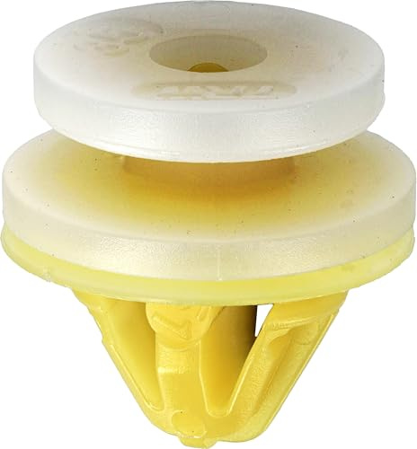 Klammer für Paneel, Innenausstattung und Tür, in Beutel, für Fahrzeuge, Renault/Nissan/Opel, 8,2 mm, Lochung, 20 Stück, weiß/gelb