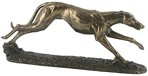 Arrow-Lane-Gifts Einzelner laufender Windhund Kaltgussbronze-Skulptur