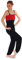Salopette in pile Sansha GABY E04F tuta danza classica misura 3° (S) colore Nero inserto ROSSO unitard warmup