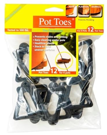 Plantstand PT-12BLHT Pot Toes, schwarz, 12 Stück