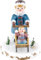 Kleine Figuren & Miniaturen Winterkinder Mädchen mit Kinderschlitten - 7cm - Hubrig Volkskunst