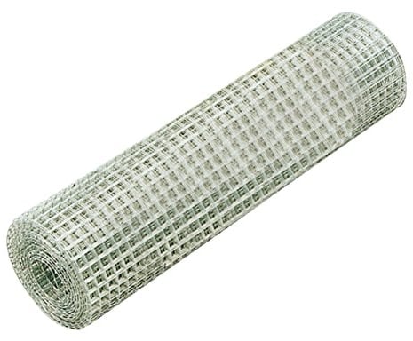 Xclou 386440 Volierendraht - Gitterzaun Schweißgitter Maschendraht Geflecht feinmaschig Drahtgitter verzinkt, Silber, 51 x 500 x 0.1 cm