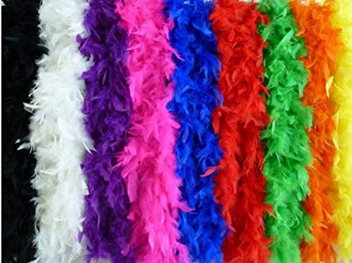 KarnevalsTeufel Federboa einfarbig Federdichten wählbar Länge ca. 1,80m Federstola Federschal Kostüm Karneval 20er Jahre Charleston Burlesque kuschelig(Pink), Rosa, Einheitsgröße