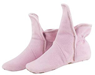 RAIKOU Hausschuhe für Damen, Herren aus Micro Fleece mit ABS und Rutschfester Sohle Größe,Super Flauschige Hüttenschuche (40-43, Rosa)