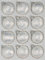 12 TLG. Glas-Weihnachtskugeln Set in Ice Weiss Silber Regen - Christbaumkugeln - Weihnachtsschmuck-Christbaumschmuck