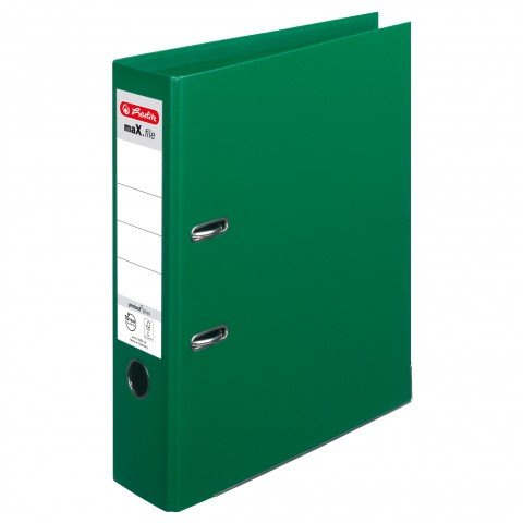 Ordner maX.file protect+ A4 Voll-PP-Folienbezug Wechselfenster 4er Pack breit (grün breit, 4)