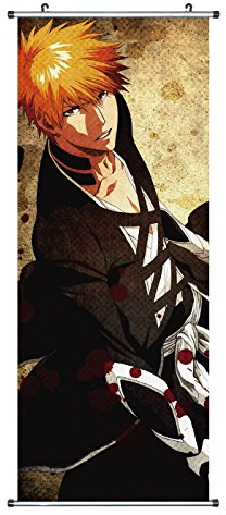 CoolChange Großes Bleach Rollbild/Kakemono aus Stoff Poster, 100x40cm, Motiv: Ichigo Kurosaki