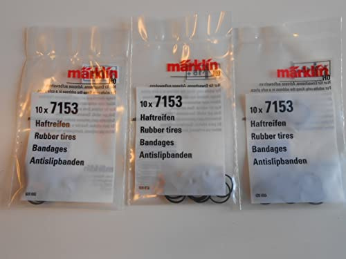 Märklin 7153 3X je 10 Haftreifen (insgesamt 30 Stück) - HO - 16.5 mm - Modelleisenbahn-Zubehör