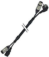 Audibax MCXXP10 Cable XLR Macho a XLR Hembra 10 Metros + Toma 220 V