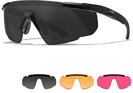Wiley X | Saber Advanced | Schießbrille & Sportbrille Herren | Perfekt als Laufbrille Fahrradbrille & MTB Brille │ 100% UVA/UVB-Schutz | Ideal bei Outdoor-Aktivitäten Airsoft Rennrad Schießen