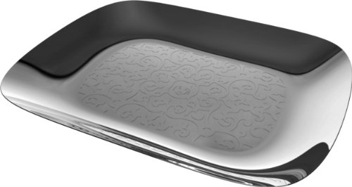 Alessi MW10 Dressed Platte rechteckig aus Edelstahl , 2.6 x 46 x 11.8 cm