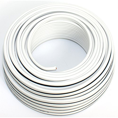 Cable para altavoces (2 x 2,50 mm², 25 m, CCA, cable de audio), color blanco