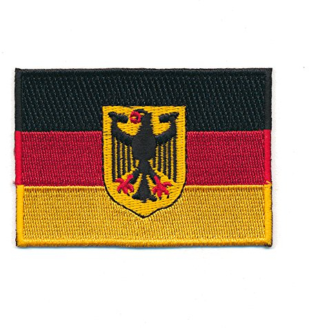 hegibaer 60 x 35 mm Deutschland Flagge Berlin Germany Flag Patch Aufnäher Aufbügler 0626 B
