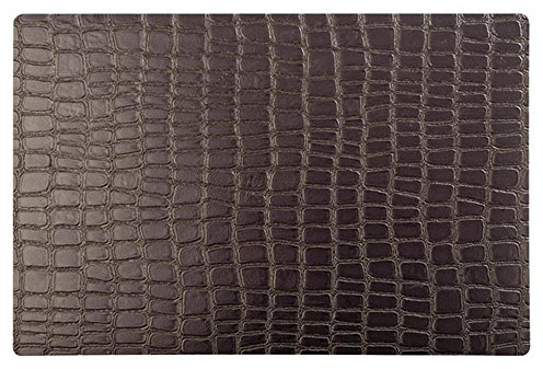 APS 60537 Tischset „Croco, Set, Platzdeckchen aus Kunststoff, rutschhemmende Unterseite, 30 x 45 cm, braun
