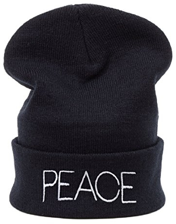 morefaz Beanie Hüte Mützen Damen Herren Jungen Bastard Meow Swag Wasted Diamant TM (Peace)