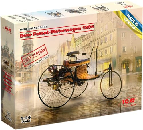 ICM - 1:24 Benz Patent-Motorwagen 1886 (EASY version=plastic wheel-spokes) - Modellbausatz - Auto - Historisch - Sammler ab 14 Jahren
