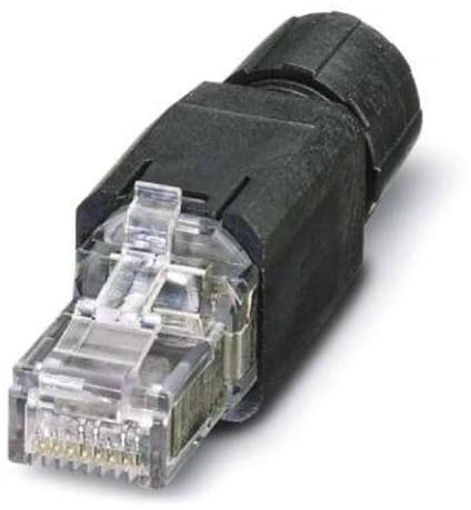 Phoenix 1658008 RJ-45 Black,Transparent - Connector (RJ-45, Black, Transparent, Polyamide, Cat5, Copper, IP20)